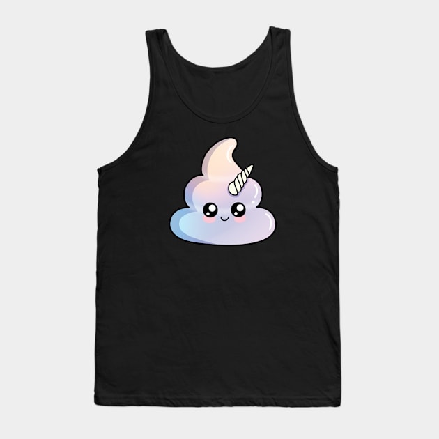 Cute Unicorn Poop Tank Top by SuperrSunday